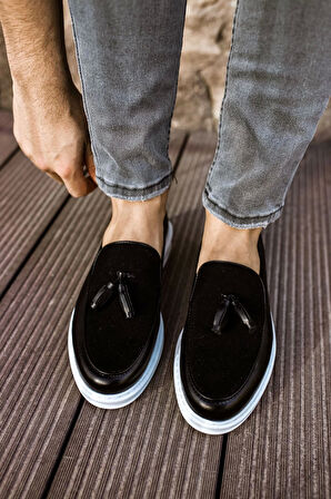 TB002 CBT Loafer Pelle Erkek Ayakkabı SIYAH