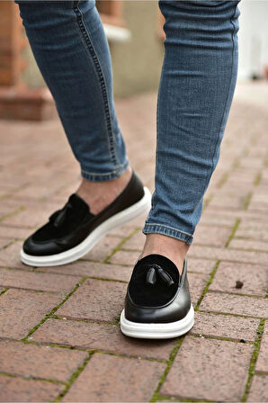 TB002 CBT Loafer Pelle Erkek Ayakkabı SIYAH