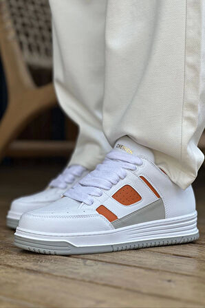 TB2410 CBT Avax  Erkek Spor Ayakkabı Beyaz/Turuncu