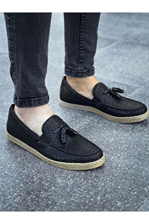 TB141 HT Croco Erkek Ayakkabı SIYAH