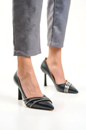 Kadın İnce Topuklu Siyah Stiletto Ayakkabı