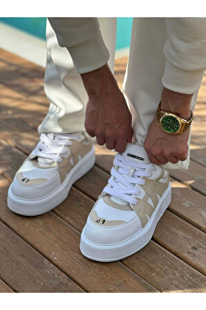 TB2407 CBT Star-X Erkek Spor Ayakkabı BEYAZ / BEJ