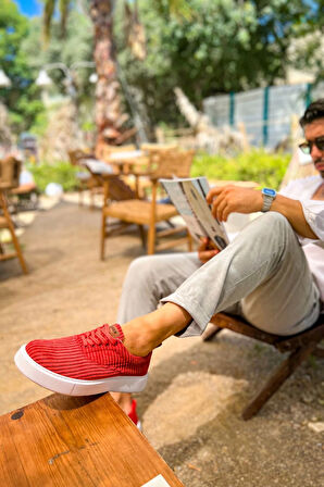 TB173 KBT Velluto Erkek Ayakkabı KIRMIZI