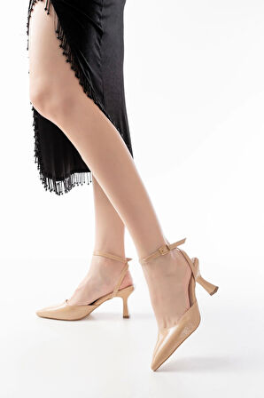 Nut Rugan Günlük 7 Cm Topuklu Kadın Ayakkabı