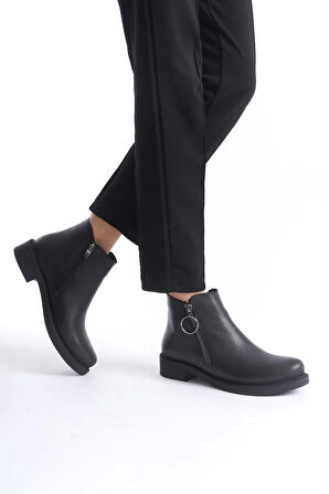Margaret Fermuarlı Ortopedik Taban Topuklukadın Bot - St - Siyah