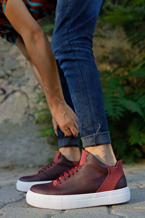 TB004 CBT Hıde Erkek Ayakkabı BORDO