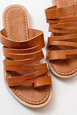 Taba Ortopedik Hakiki Deri Kadın Terlik