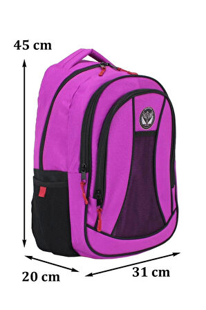 Cepli Su Geçirmez Pembe Okul Çantası