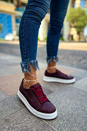 TB043 CBT Cowien Kadın Ayakkabi BORDO