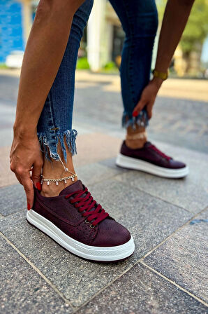 TB043 CBT Cowien Kadın Ayakkabi BORDO