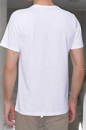Unisex Beyaz Basic T-shirt