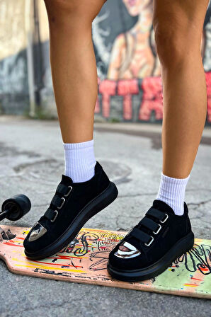 TB251 SST Mirror Suede Kadın Ayakkabı SIYAH