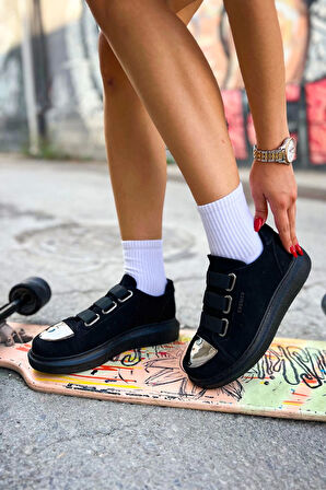 TB251 SST Mirror Suede Kadın Ayakkabı SIYAH
