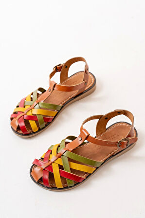 Multi Ortopedik Hakiki Deri Kadın Sandalet