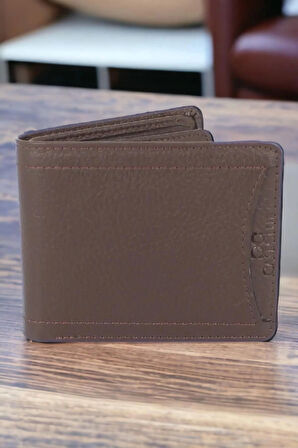 Hakiki Deri Kartlık Bölmeli Kahverengi Erkek Cüzdanı