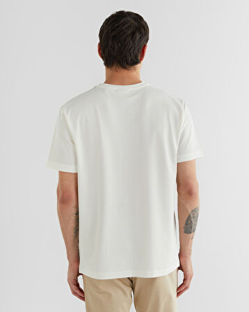 GANT Erkek Krem Regular Fit Bisiklet Yaka T-Shirt