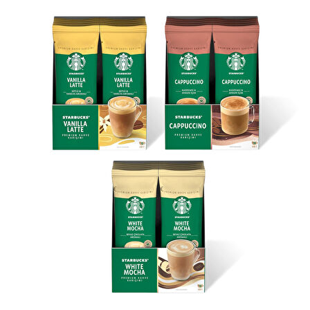 Starbucks Vanilla Latte-Cappuccino-White Mocha 3x10 lu Set