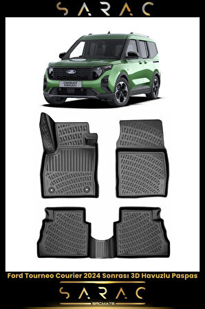 Ford Tourneo Courier 2024 Model Araca Özel 3d Havuzlu Paspas