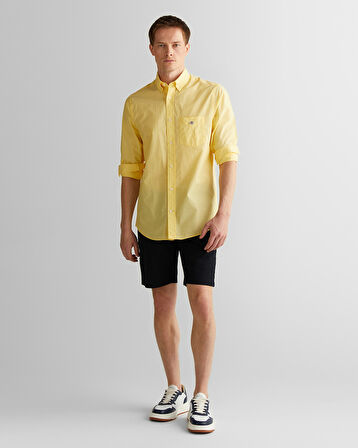 GANT Erkek Sarı Regular Fit Düğmeli Yaka Poplin Gömlek