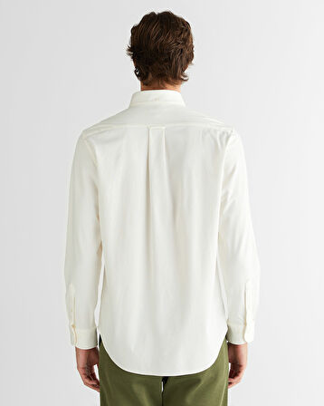 GANT Erkek Krem Regular Fit Düğmeli Yaka Gömlek
