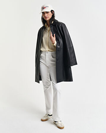 GANT Kadın Krem Slim Fit Pantolon