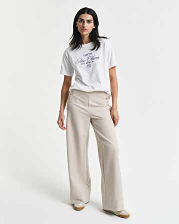 GANT Kadın Bej Straight Fit Pantolon