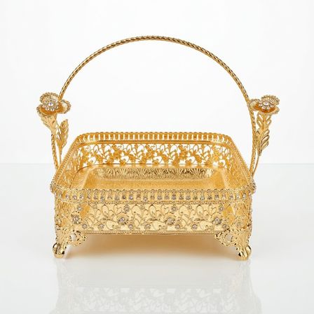 Gold Sepet Kristal Taşlı Çikolatalık Meyvelik LKM-253