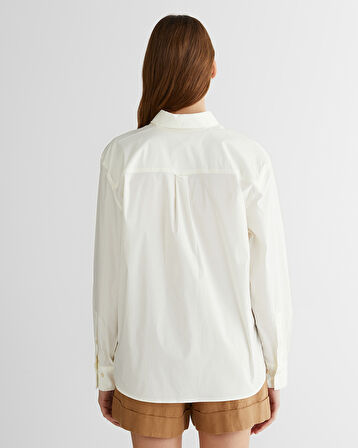 GANT Kadın Krem Klasik Yaka Gömlek