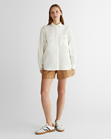 GANT Kadın Krem Klasik Yaka Gömlek