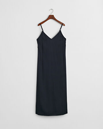 GANT Kadın Lacivert Regular Fit V Yaka Elbise