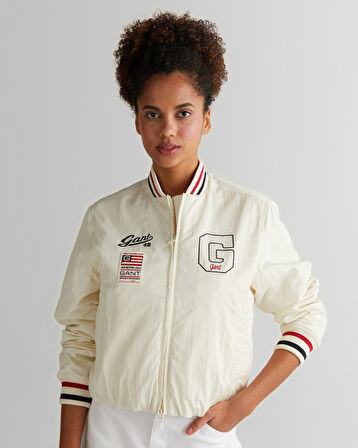 GANT Kadın Krem Hakim Yaka Logolu Ceket