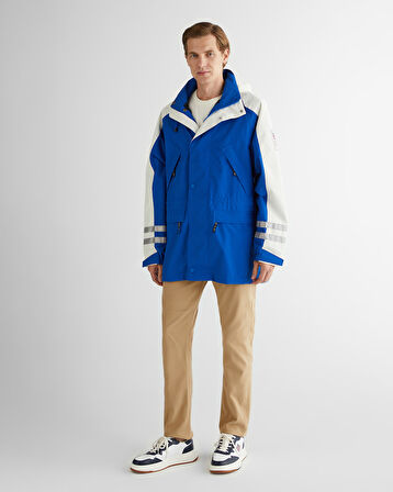 GANT Erkek Lacivert Relaxed Fit Kapüşonlu Renk Bloklu Mont