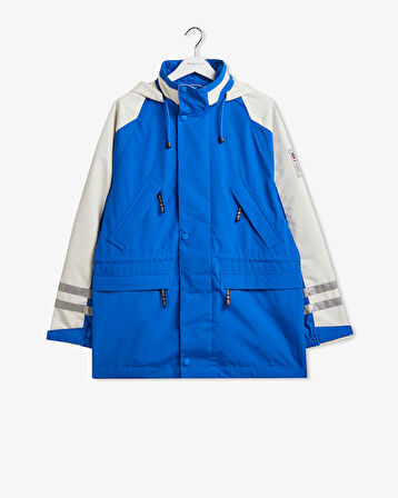 GANT Erkek Lacivert Relaxed Fit Kapüşonlu Renk Bloklu Mont