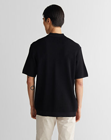 GANT Erkek Siyah Regular Fit Triko Polo