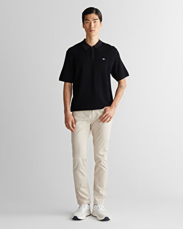 GANT Erkek Siyah Regular Fit Triko Polo