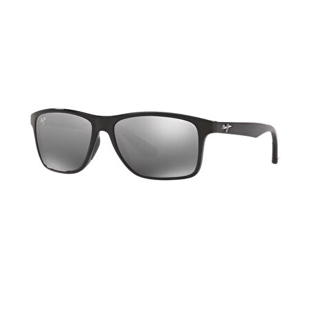 Maui Jim MJ 0798S 001 02 58 Polarize Unisex Kare Siyah Kemik Güneş Gözlüğü
