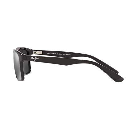 Maui Jim MJ 0798S 001 02 58 Polarize Unisex Kare Siyah Kemik Güneş Gözlüğü