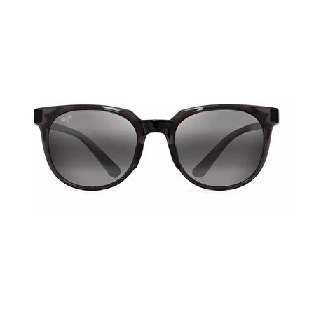 Maui Jim MJ 0454S 001 50 Aynalı Unisex Oval Füme Desenli Kemik Güneş Gözlüğü