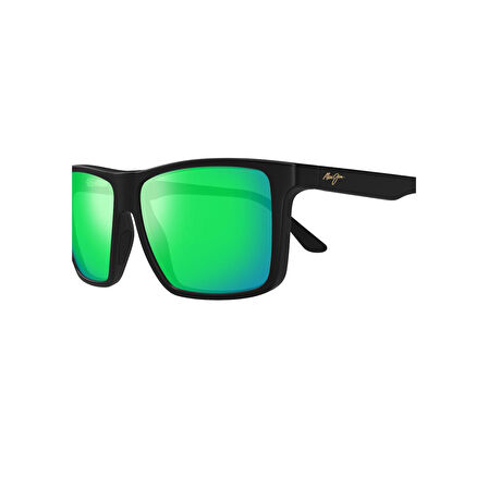 Maui Jim 610 02A 59 Polarize Aynalı Unisex Kare Siyah Kemik Güneş Gözlüğü