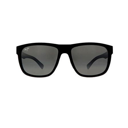 Maui Jim MJ 0670S 001 02 57 Polarize Erkek Kare Siyah Kemik Güneş Gözlüğü