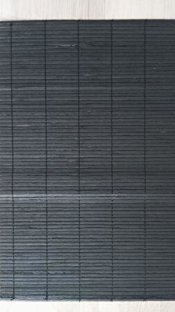 4 Adet Bambu Lüx Dekoratif Katlanır Amerikan Servis 30x42 Cm SİYAH