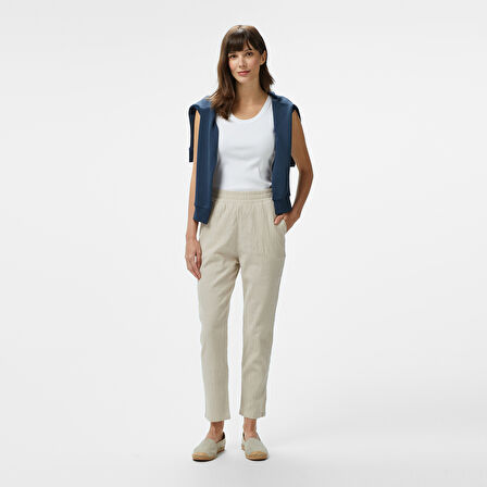 Nautica Kadın Bej Regular Fit Pantolon