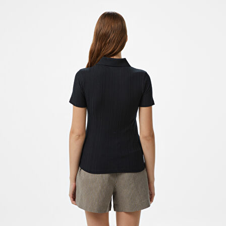 Nautica Kadın Siyah Regular Fit Polo