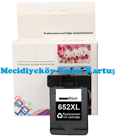 HP 652XL-F6V25AE (1115-2135-2136-3635-3636-3775-3785-3787-3790-3835-4535-4675-5075-5085-5275-5675) Muadil Siyah Kartuşu