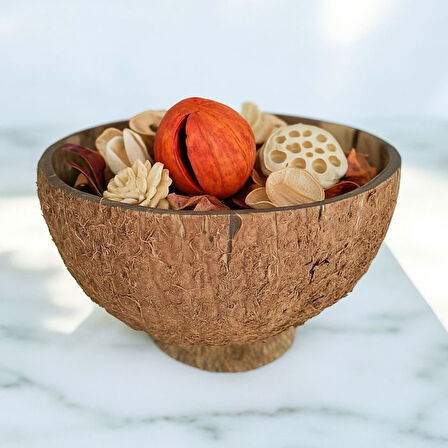 Uretti - Okay 5711 5476 El Yapımı Gerçek Hindistan Cevizi Kase / Doğal Dekoratif Tabak