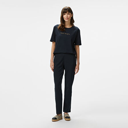 Nautica Kadın Siyah Relaxed Fit Pantolon