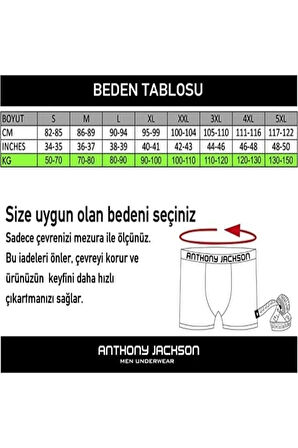 Likralı 6'lı Kutu Premium Erkek Boxer Arthur