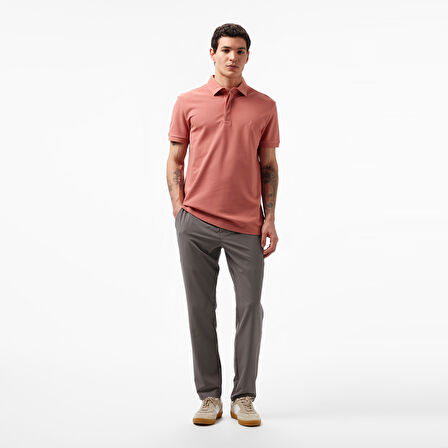 Nautica Erkek Kahverengi Slim Fit Polo Yaka T-Shirt