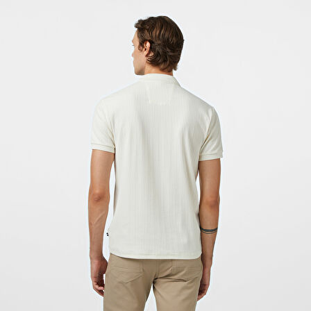 Nautica Erkek Krem Regular Fit Polo Yaka T-Shirt