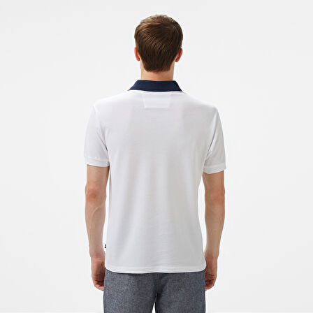 Nautica Erkek Beyaz Classic Fit Polo Yaka T-Shirt